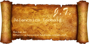 Jelencsics Teobald névjegykártya